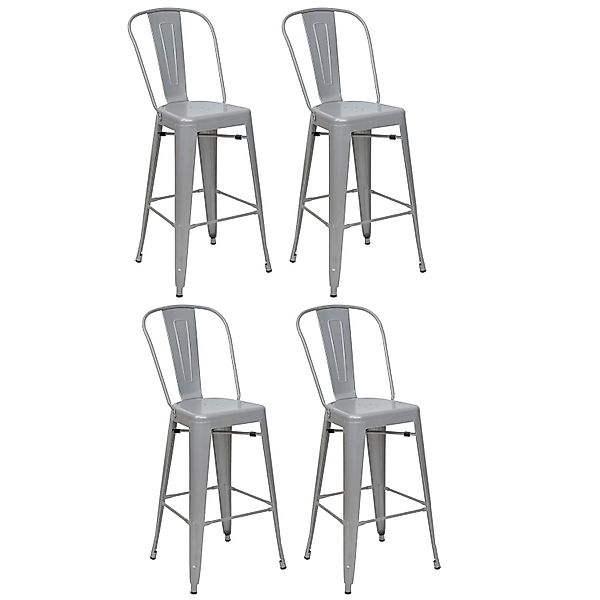 MCW Barhocker A73 Metall 4er Set Grau günstig online kaufen