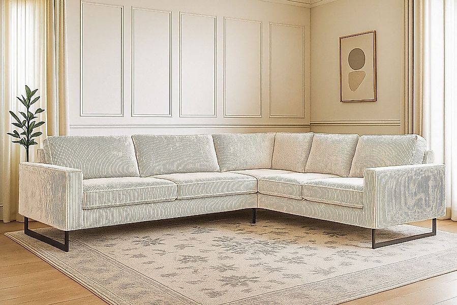 Home affaire Ecksofa Pinto, XXL, 250/290 cm, langer Schenkel, Ottomane, Cor günstig online kaufen