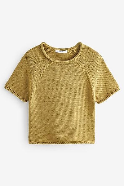Next Kurzarmpullover Strick-T-Shirt aus 100 % Baumwolle günstig online kaufen