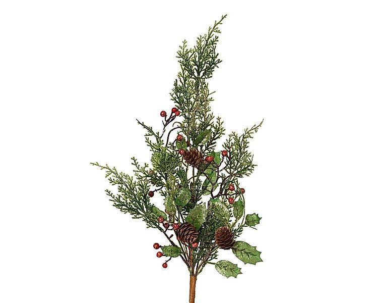 Kunstzweig, Kaemingk, Künstlicher Zweig 50cm mit roten Beeren und Glitzer G günstig online kaufen