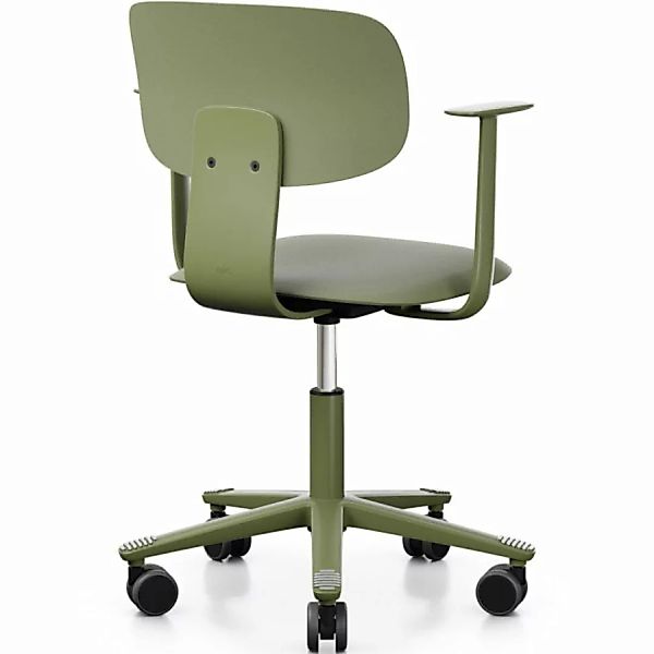 HAG Tion 2100 Bürostuhl mit Armlehnen Moss Grey - Sitz u. Rückenschale Kuns günstig online kaufen