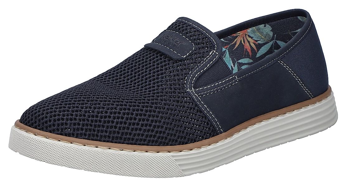 Rieker Slipper Espadrilles, Sommerschuh mit kontrastfarbenen günstig online kaufen