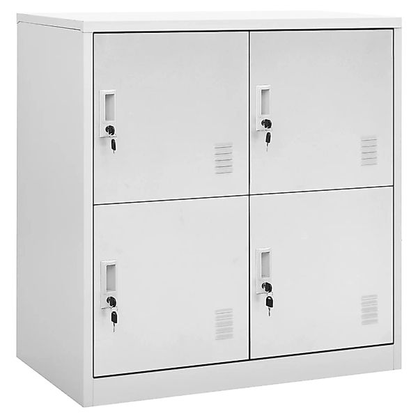 vidaXL Fächerschrank Schließfachschränke 2 Stk. Hellgrau günstig online kaufen