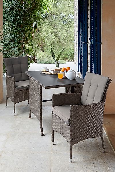 KONIFERA "Balkonset "Mailand"" Set, 2x Sessel, 1x Tisch 112x65 cm, inkl. Au günstig online kaufen