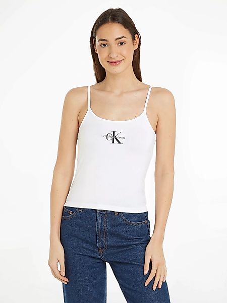 Calvin Klein Jeans T-Shirt MONOLOGO STRAPPY TANK TOP mit Logomarkenpatch günstig online kaufen