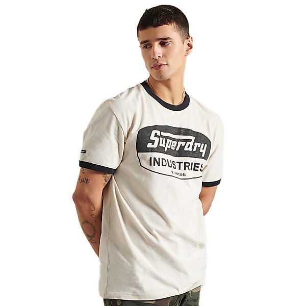 Superdry Boho Ringer Graphic Kurzärmeliges T-shirt M Birch günstig online kaufen