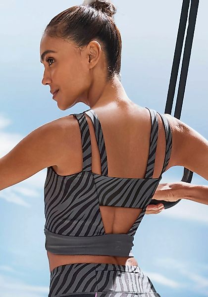 LASCANA ACTIVE Crop-Top, Sporttop mit Cut-Outs günstig online kaufen