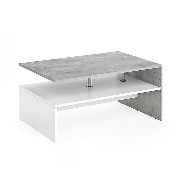 Vicco Couchtisch Amato, Beton/Weiß, 90 x günstig online kaufen