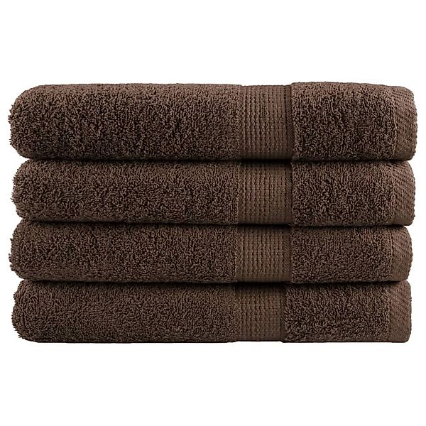 vidaXL Premium-Handtücher 4 Stk Braun 100x200 600 g/m2 100% Baumwolle günstig online kaufen