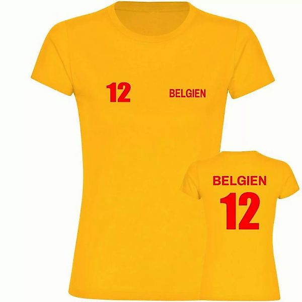 multifanshop T-Shirt Damen Belgien - Trikot Nummer 12 - Frauen günstig online kaufen