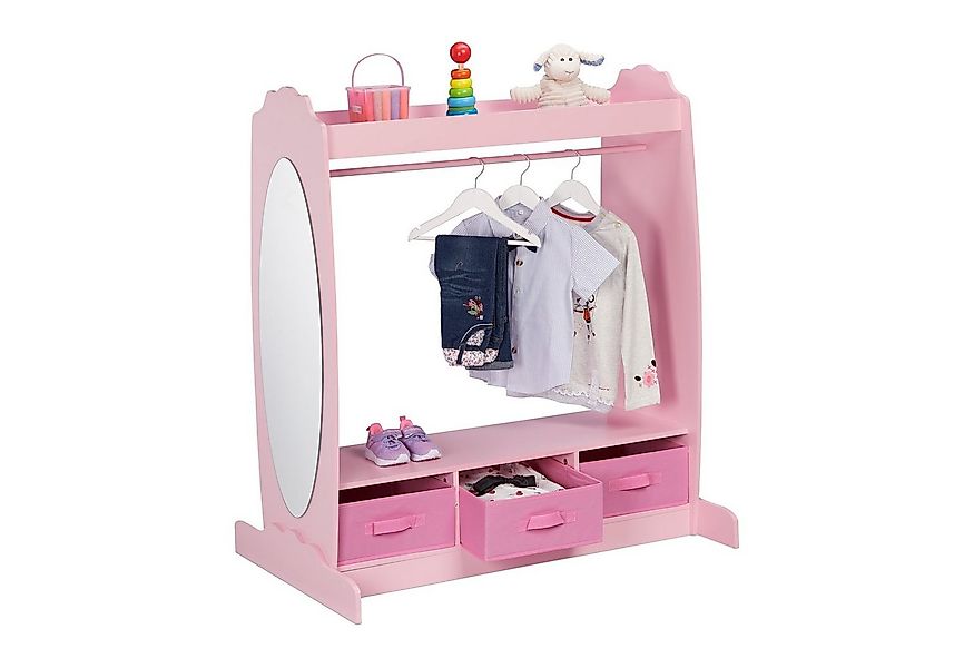 relaxdays Kleiderständer Kinder Kleiderständer mit Spiegel günstig online kaufen