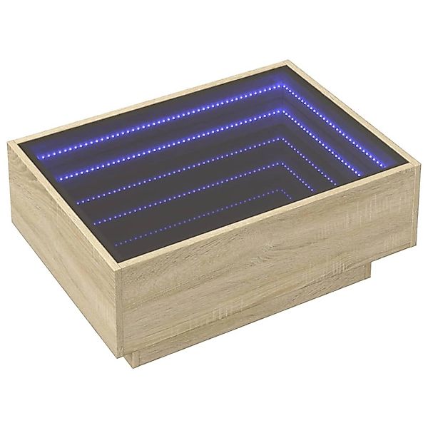 vidaXL LED-Couchtisch Sonoma Eiche 70x50x30 cm Holzwerkstoff 847513 günstig online kaufen