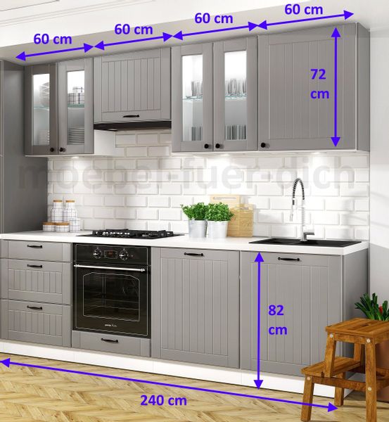 Möbel für Dich Küchenzeile Landhausküche Lora günstig online kaufen