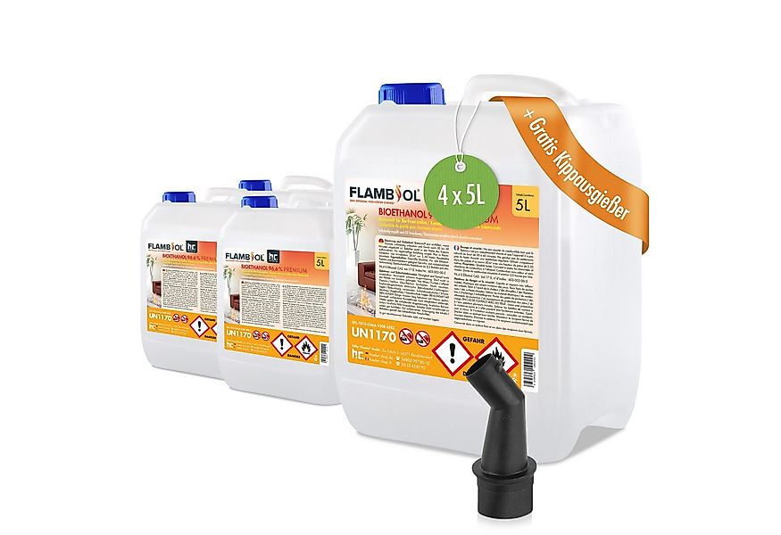 Höfer Chemie GmbH Bioethanol 4x 5L FLAMBIOL® Bioethanol 96,6% Premium für K günstig online kaufen