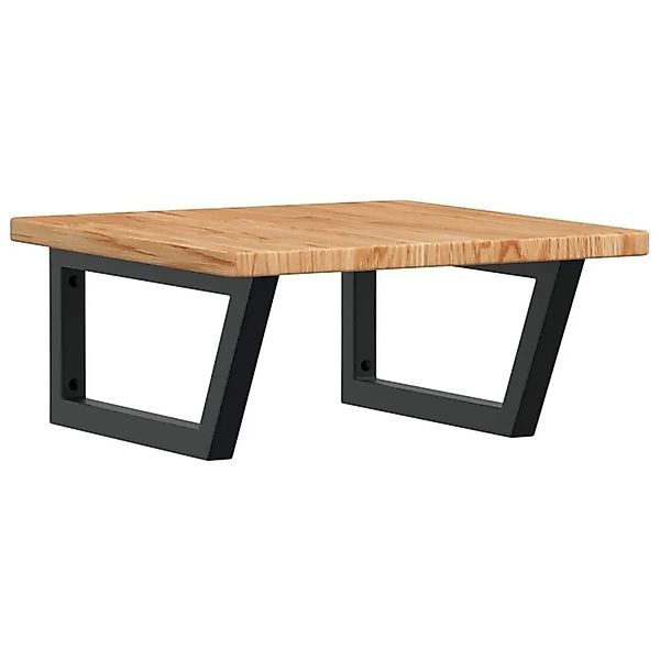 vidaXL Waschtischplatte mit Halterung Stahl und Massivholz Eiche 3302395 günstig online kaufen