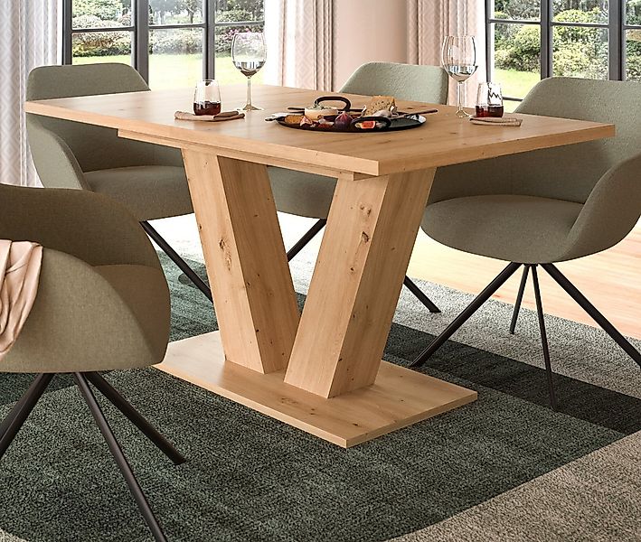 Inn.Furn Esstisch Home-X (Esszimmer Tisch in Eiche Artisan, ausziehbar, 150 günstig online kaufen