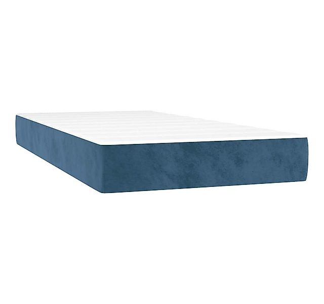 Boxspringmatratze Taschenfederkernmatratze für Kinder Blau 80x160 cm Samt, günstig online kaufen