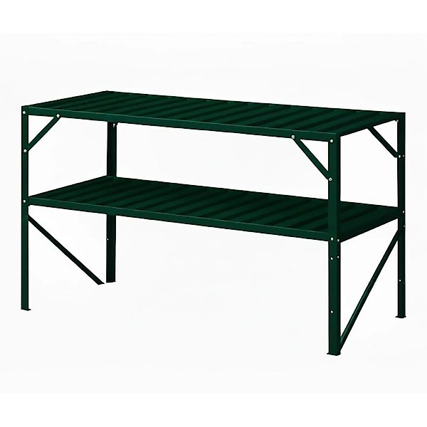 Halls Tisch Standalone 2 Sektionen Alu 121 cm x 52 cm Grün günstig online kaufen