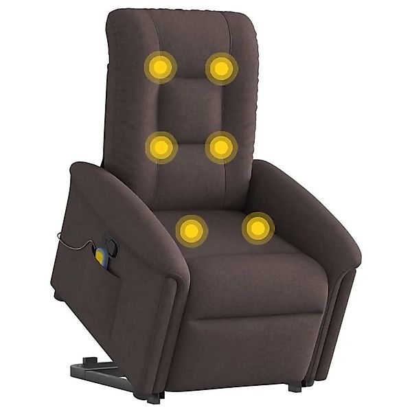 vidaXL Massagesessel mit Aufstehhilfe Dunkelbraun Stoff 3303269 günstig online kaufen