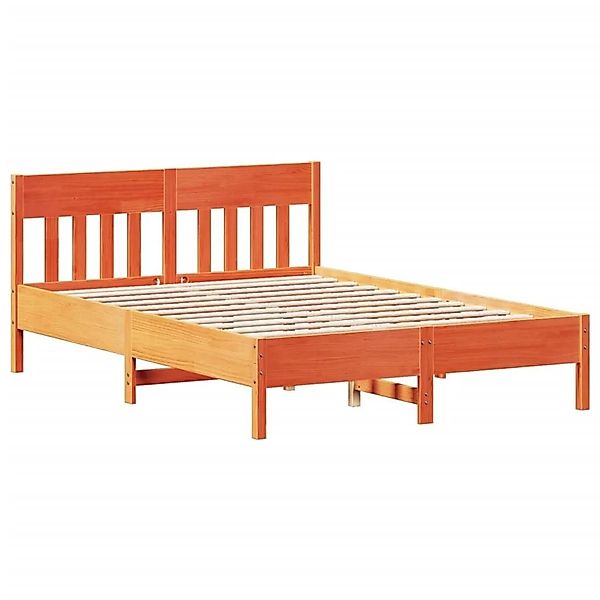 vidaXL Massivholzbett ohne Matratze Wachsbraun 160x200 Kiefernholz 3216208 günstig online kaufen