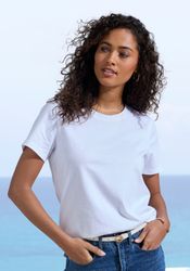 Beachtime T-Shirt "mit modischem Schlitz am Saum" aus hochwertiger Baumwoll günstig online kaufen