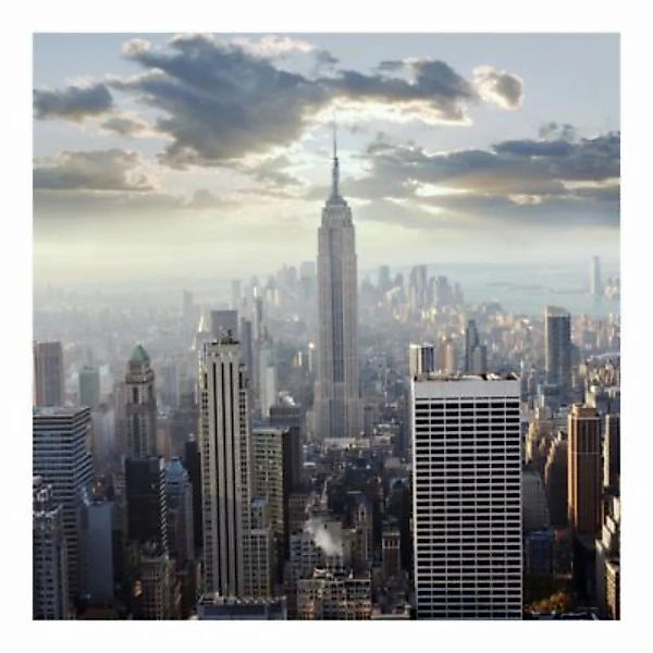 Bilderwelten Fototapete Sonnenaufgang in New York creme Gr. 336 x 336 günstig online kaufen