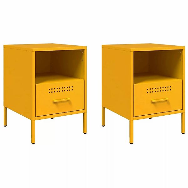vidaXL Nachttisch Nachttische 2 Stk. Senfgelb günstig online kaufen