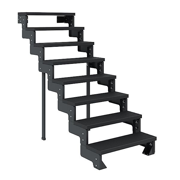 Dolle Außentreppe Gardentop Anthrazit 8 Stufen 80 cm Anthrazit Ohne Gelände günstig online kaufen