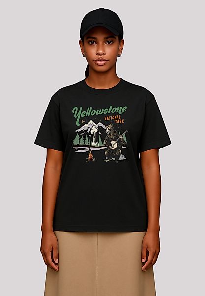 F4NT4STIC T-Shirt "US National Parks Yellowstone Bear Playing Banjo" Premiu günstig online kaufen