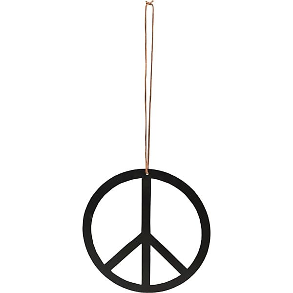 Friedenszeichen aus Metall mit Lederband, Ø 35 cm günstig online kaufen