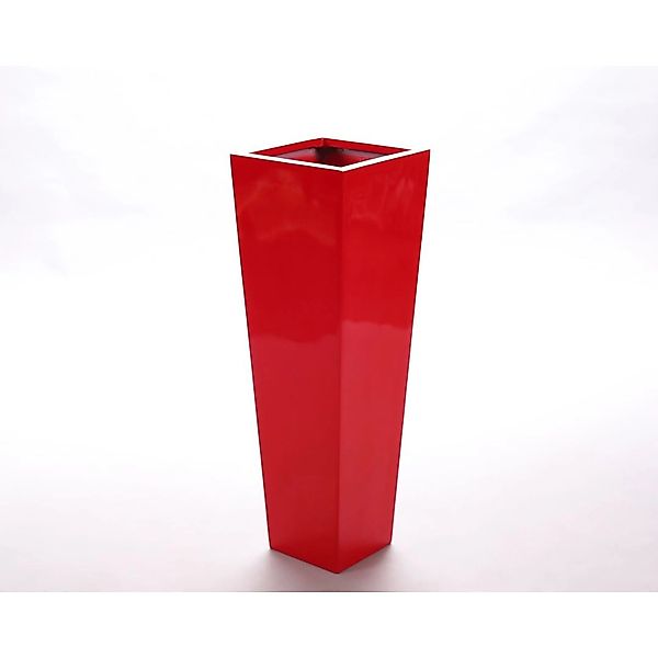 Elegant Einrichten Pflanzkübel Fiberglas Säule Konisch 38x38x100cm Hochglan günstig online kaufen
