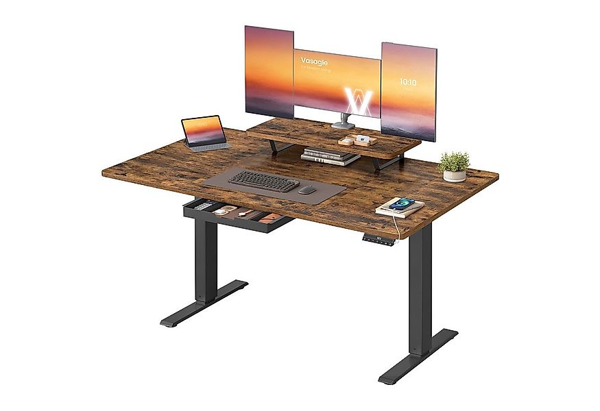 VASAGLE Schreibtisch Höhenverstellbarer, flexibel montierbarer Monitorständ günstig online kaufen