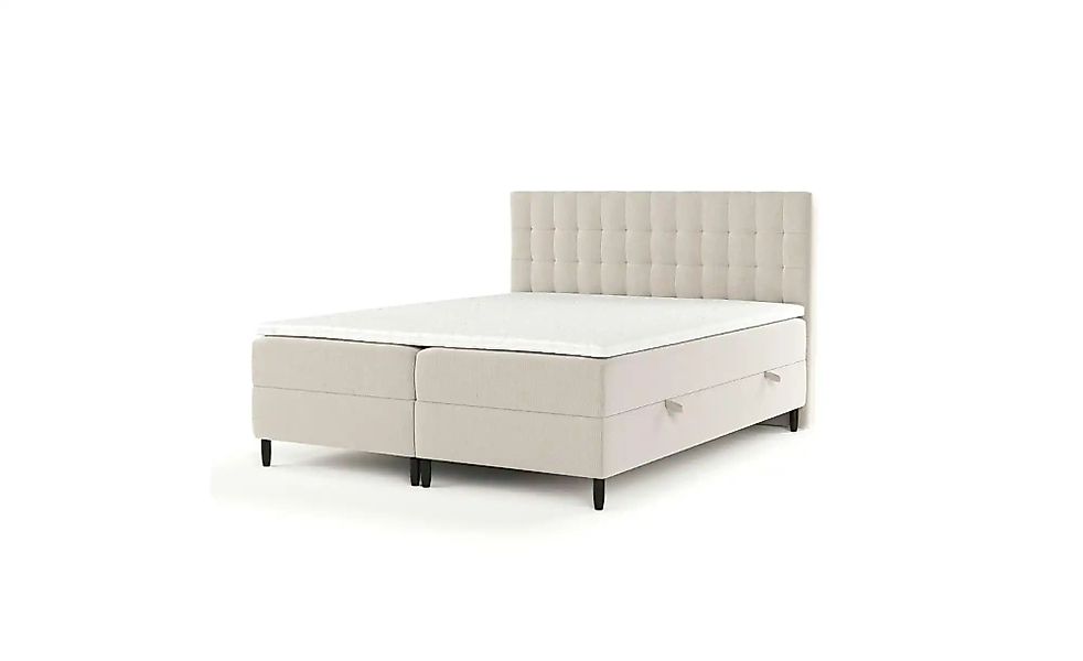 Boxspringbett mit Stauraum   ¦ beige ¦ Maße (cm): B: 202 H: 114 Betten > Ko günstig online kaufen