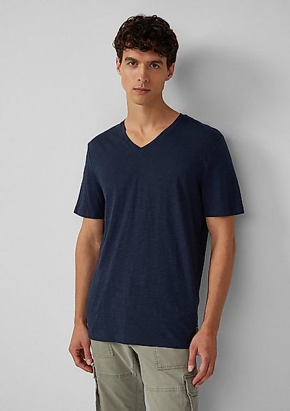 s.Oliver Kurzarmshirt T-Shirt T-Shirt aus Baumwolle mit V-Ausschnitt günstig online kaufen