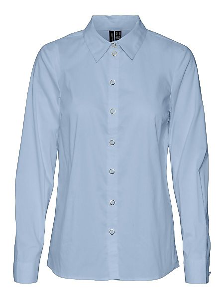 VERO MODA Langarm Hemd Damen Blau günstig online kaufen