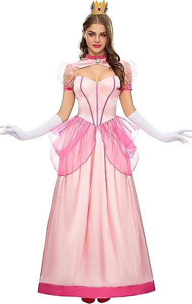 UE Stock Prinzessin-Kostüm Damen Prinzessin Kleid Kostüm mit Krone und Hand günstig online kaufen