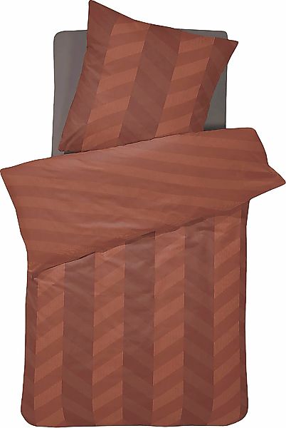 damai Bettwäsche "Atomy" 2 Stk. mit Fischgrätmuster günstig online kaufen