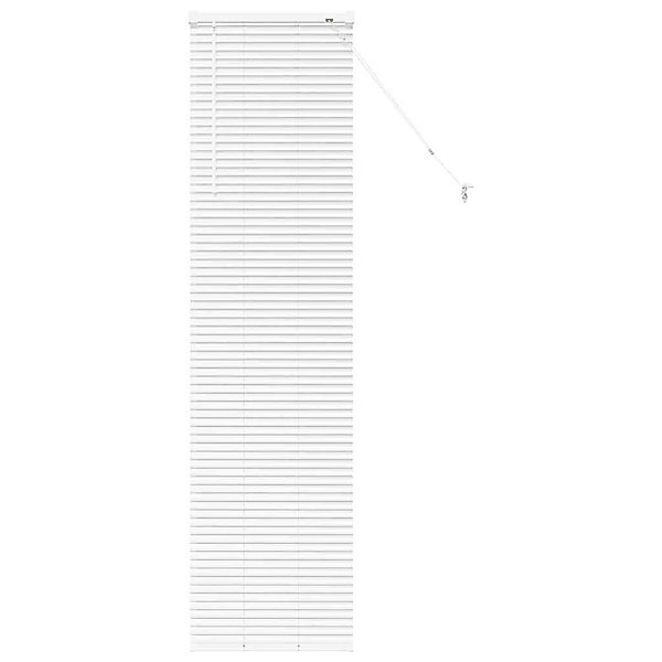 Rollo Fensterjalousie mit Vorhängen Weiß Aluminium, günstig online kaufen