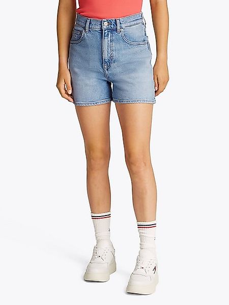 Tommy Jeans Shorts MOM SHORT BI0112 mit Logo-Badge, in blauer Waschung günstig online kaufen