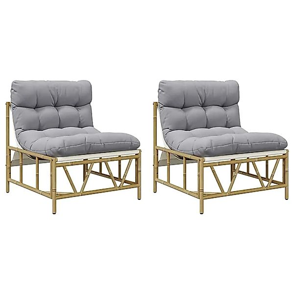 vidaXL Gartenstuhl 2 Stk Hellgrau 75 x 75 x 71 cm Stahl 42010310 günstig online kaufen