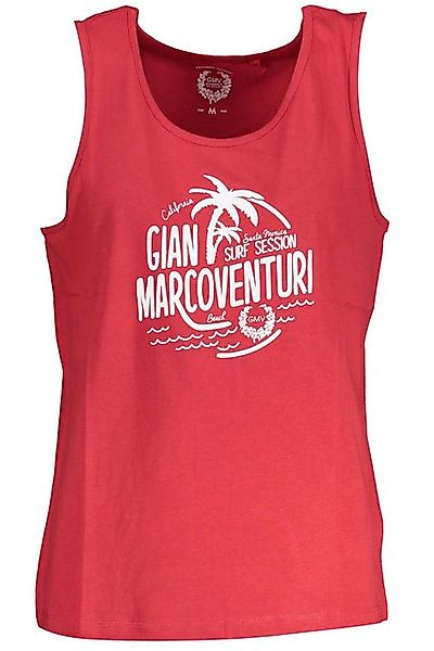 GIAN MARCO VENTURI T-Shirt Stilvolles Herren Tanktop Rot mit Print und günstig online kaufen