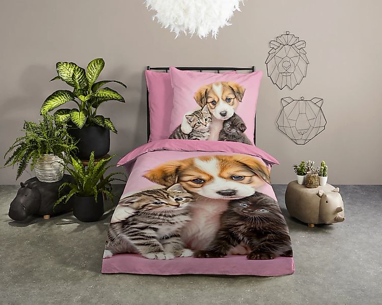 PURE luxury collection Kinderbettwäsche "Amis" 2 Stk. Mikrofaser, 135x200, günstig online kaufen