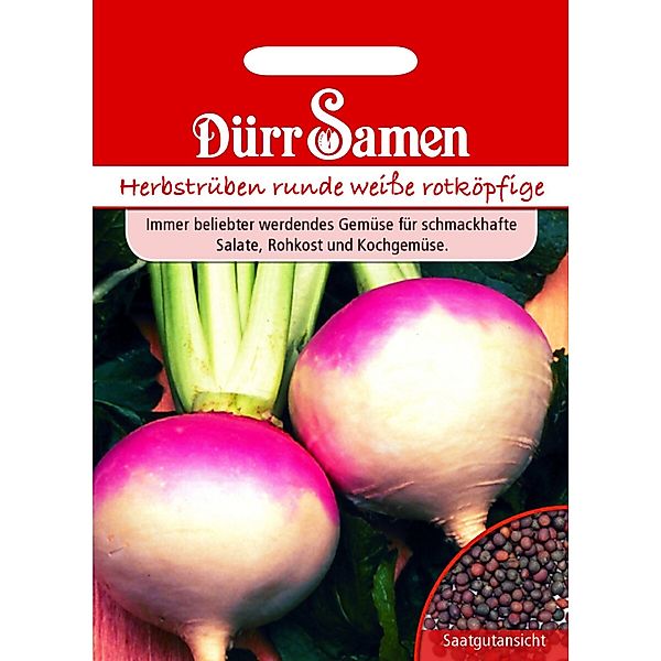 Dürr Samen Herbstrüben Runde Weiße Rotköpfige Saatgut günstig online kaufen