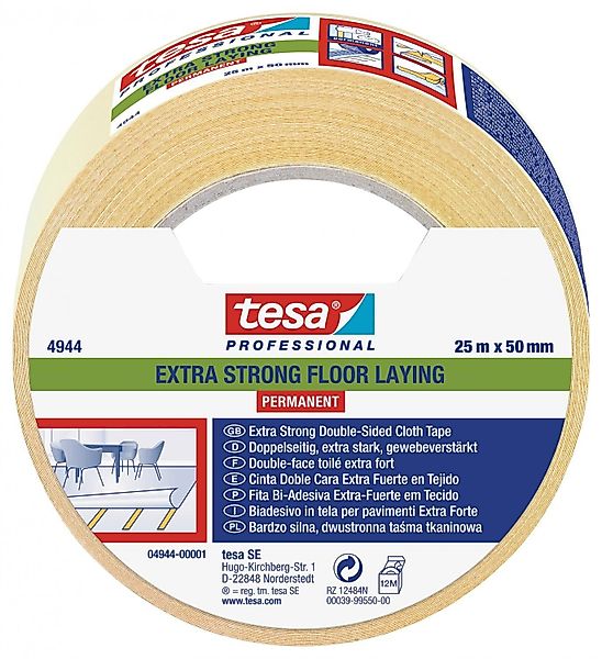 tesa Klebeband Tesafix® Gewebeverlegeband Extra Stark günstig online kaufen
