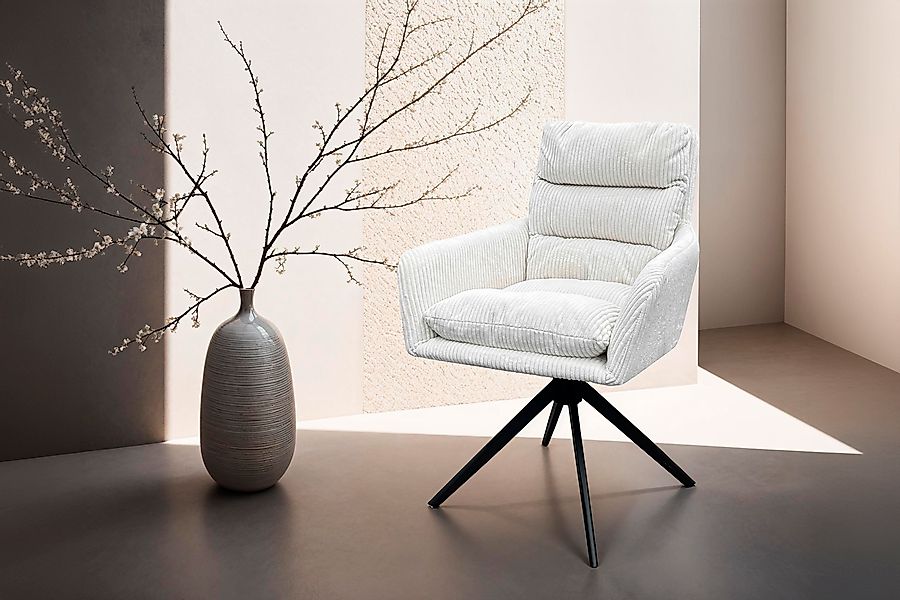 byLIVING Esszimmerstuhl »Pura (2er-Set)«, (Set), Sitzschale 360°drehbar, Me günstig online kaufen