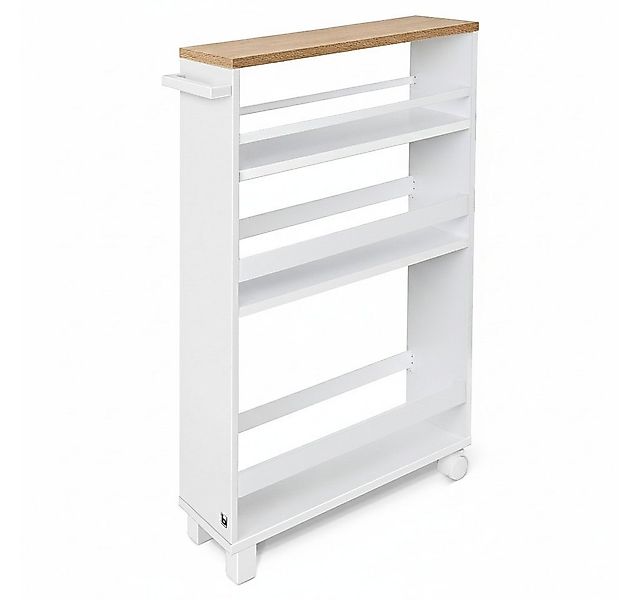 bomoe Küchenwagen Nischenregal 15cm breit Hylla, 79x50cm, Weiß & Eiche, Küc günstig online kaufen