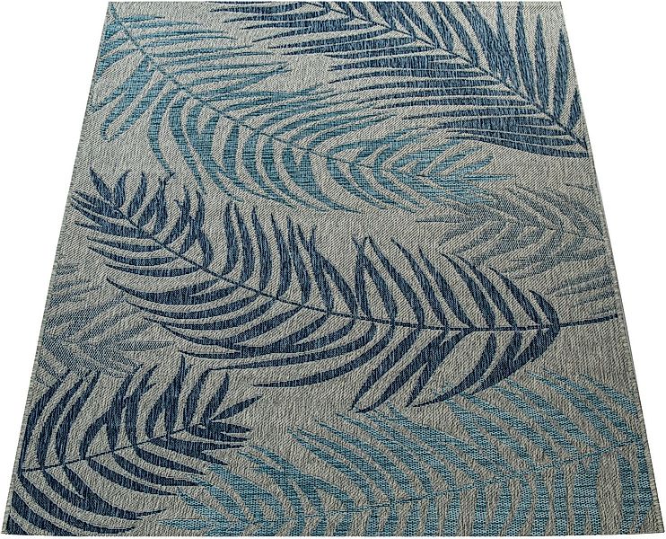 Paco Home Teppich "Kuba 123" rechteckig 4 mm Höhe Flachgewebe, Motiv Blätte günstig online kaufen