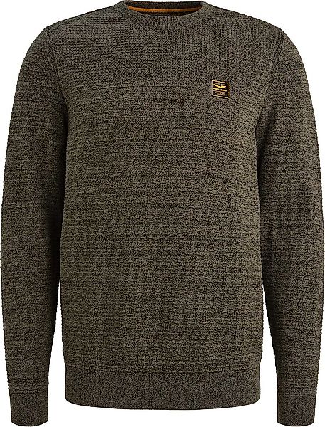 PME Legend Mouliné Structure Pullover Dusky Grün - Größe M günstig online kaufen