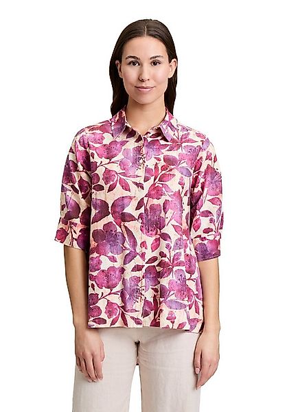 Cartoon Kurzarmbluse Damen Leinenbluse mit Kragen günstig online kaufen