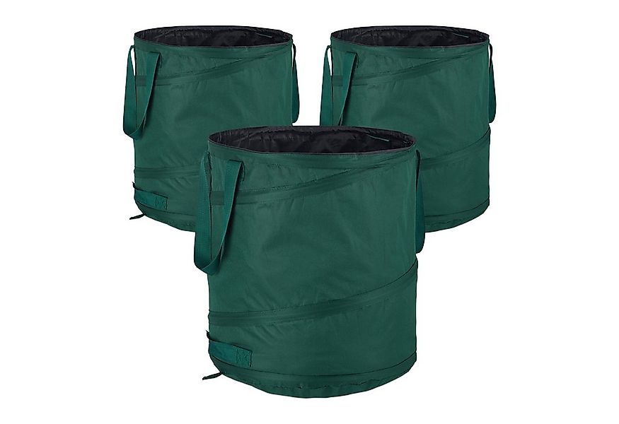relaxdays Gartengerätehalter 3er Set Laubsack Selbstaufstellend 85L günstig online kaufen